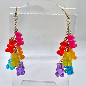 Gummy Bear Earrings - Chandelier Dangle Earrings - Y2K Kidcore Earrings